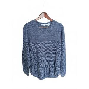 Eight eight eight Blue Cotton Indie Crewneck Sweater Size XL